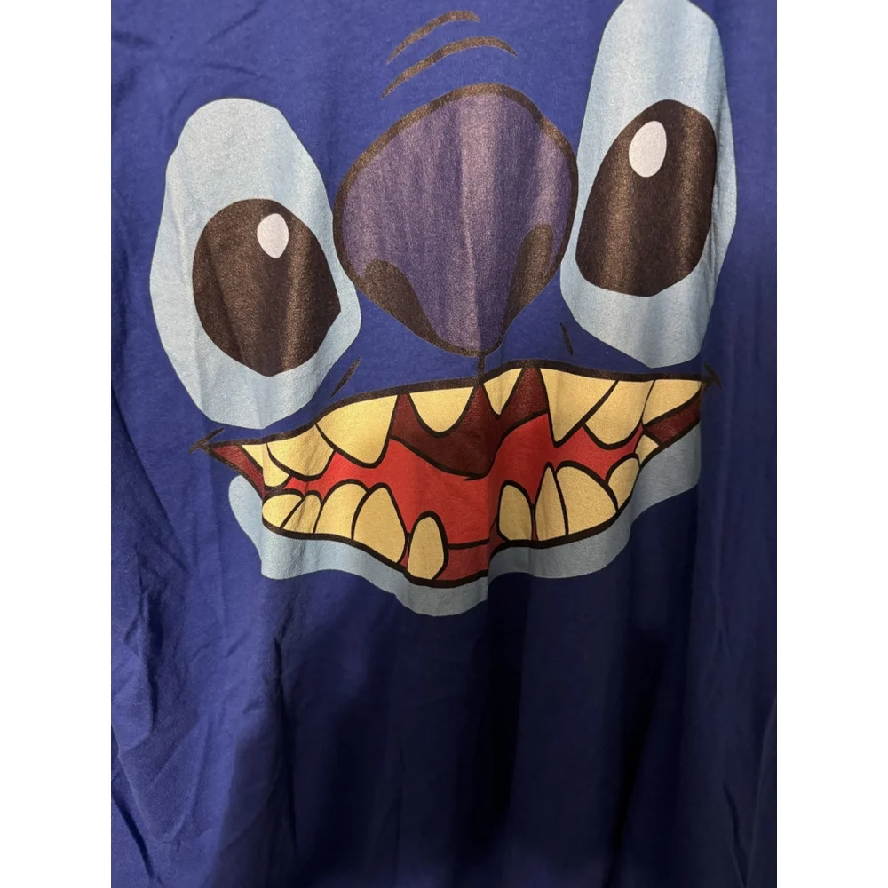 Stitch Disney Lilo & Stitch T Shirt Blue Men's Size XL